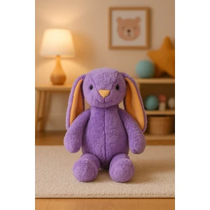 Uzun Kulaklı Yumuşak Tavşan Peluş Oyuncak – Uyku Arkadaşı - Yumuşak, Uzun Kulaklı, Mor