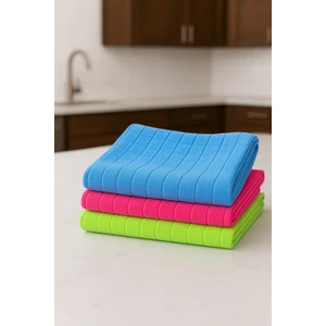 3 Adet Havlu Süper Emici Mikrofiber Bez Mutfak Bezi 40X40 Cm.
