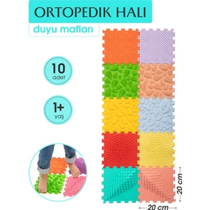 10 Modüllü Ortopedik Halı Çocuk Duyu Matları Puzzle Çocuk Masaj Halıları OH104