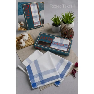 Rozet Tekstil Kutulu Kumaş Mendil 40X40 cm Düzine 12 Adet