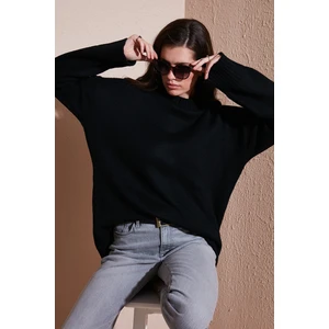 Regular Fit Bisiklet Yaka Basic Triko Kazak Bayan Kazak 4616213