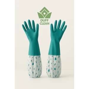 Duff Clean Standart L Beden Sıcak Bulaşık Yıkama Eldiven Dayanıklı Su Geçirmez Ev Eldiven Su Toz Dur Temizleme