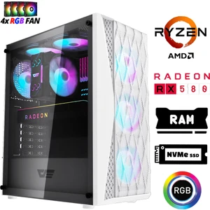 XSR1193 Ryzen 5 5500 16GB Ram 512GB M.2 Nvme SSD 8gb RX580 Masaüstü Masaüstü Bilgisayarı