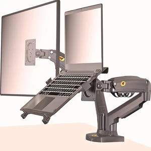 Triline Nb F160+FP Gazlı Çift Kol North Bayou 17-30"monitör 10"-17" Dizüstü Bilgisayar Vesa Monitör Standı