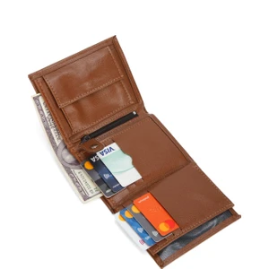 Newish Polo Erkek Bozuk Para Hazneli Kartlık ve Cüzdan - NEWPOLO033 - Taba