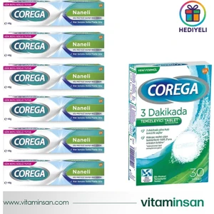 Süper Diş Protezi Yapıştırıcı Naneli Krem 40 gr 6 Adet (Temizleyici Hediyeli)