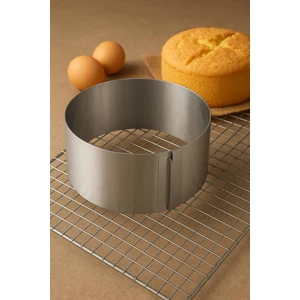 Paslanmaz Çelik Yuvarlak Ayarlanabilir Pasta Kek Kalıbı 16-30 cm