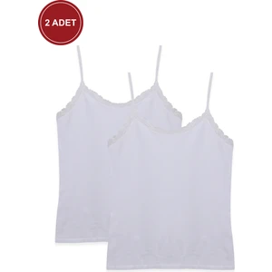 Kadın 2'li Ip Askılı Dantelli - Ayar Halkalı Atlet