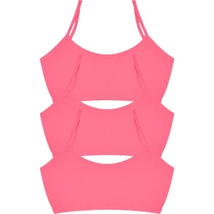 Kız Çocuk Büstiyer 3'lü Pedsiz Ip Askılı (%96 Pamuk - %4 Elastan)