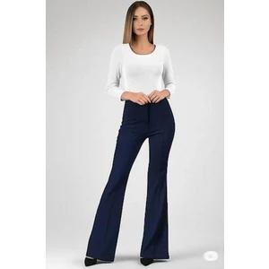 Scuba Krep Önü Çımalı Ispanyol Paça Pantolon