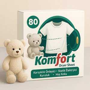 Kırışı Önleyici Yumuşatıcısı Kurutma Makinesi Mendili 80 Kullanımlık