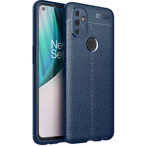 One Plus Nord N100 Kılıf Deri Görünümlü Deriko Premium Silikon Kapak