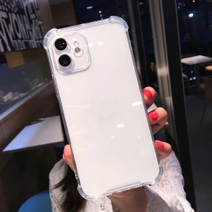 iPhone 12 Uyumlu Köşe Korumalı Premium Şeffaf Kılıf
