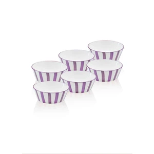 The Mia Joy Çorba Kasesi 6lı Set Mor 14 cm