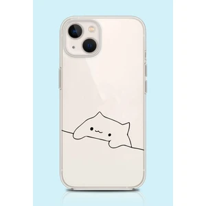 Iphone 13 Uyumlu '' Cat On The Table '' Tasarım Kılıf