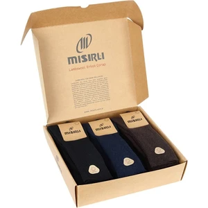 Erkek Yün Karışık Renk Çorap 3 Adet