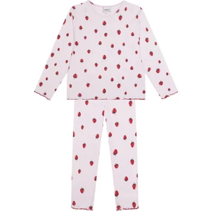 Çilek Uzun Kollu Pijama Takımı