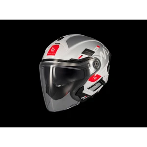 Kask mt Cosmo Sv Silence A2 Gloss Gümüş Gözlüklü