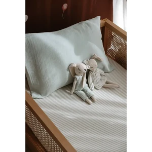 Tek Kişilik Müslin Lastikli Çarşaf Seti | Line Series - Blue