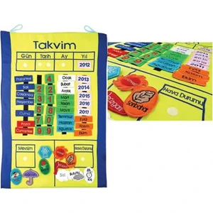 Happy Junior Cırtlı Takvim Pano Sarı