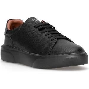 Tommy Siyah Erkek Deri Sneaker