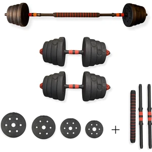 Çok Fonksiyonlu Dambıl ve Bar Seti 28 kg – Ayarlanabilir Ağırlıklar (2.5-2-1.25-1 Kg) + 4 Klipsli