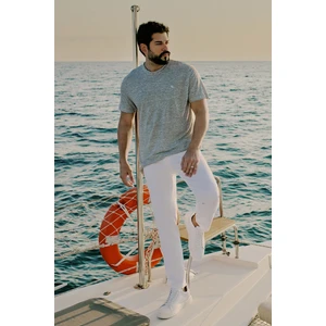 ALTINYILDIZ CLASSICS Erkek Beyaz 360 Derece Her Yöne Esneyen Rahat Slim Fit Dar Kesim Pantolon