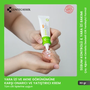 Çay Ağacı Özü Içeren Akne ve Komedon Karşıtı, Onarıcı, Nemlendirici, Besleyici Krem