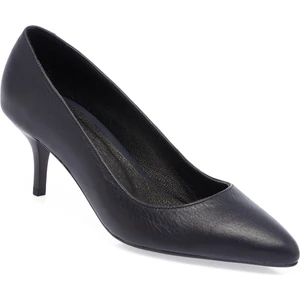 Lacivert Hakiki Deri Kadın Stiletto - K24S1AY67736-A31