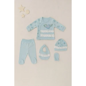 Kız Bebek Pamuklu 5'li Hastane Çıkış Seti