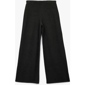 Modal Kumaş Düz Geniş Paça Kumaş Pantolon