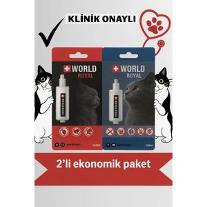 World Royal Kedi Ic ve Dıs Etkenlere Karşı 2 Li Bitkisel Damla