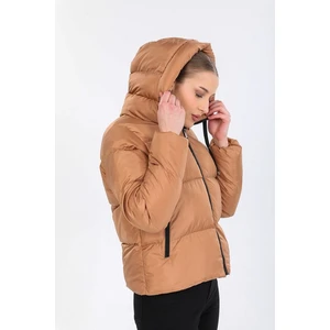 Kadın Bisküvi Kapüşonlu Şişme Mont 5009