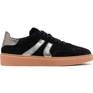 Kadın Siyah Bağcıklı Süet Deri Sneaker 25AFD370910