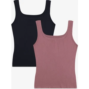 2'li Kalın Askılı Fitilli Atlet