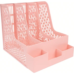 3 Bölmeli Modüler Tasarım Organizer Kalemlikli Magazinlik Klasör Arşiv Kutusu Demonte