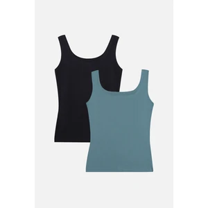 2'li Kalın Askılı Fitilli Atlet