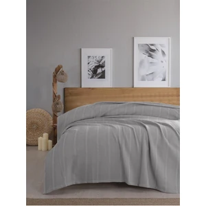 SEVİM %100 Pamuk, Çift Kişilik Waffle Pike 210x230 cm – Gri