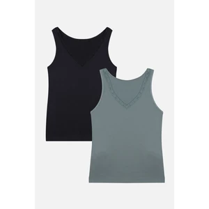 Kadın 2'li Dantel Detaylı Atlet