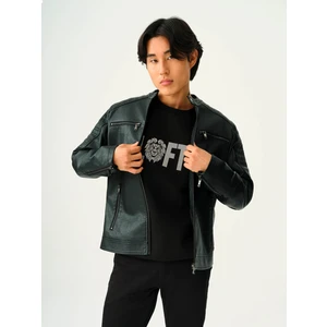 Siyah Erkek Deri Mont LF2033245