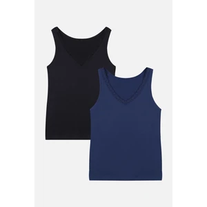 Kadın 2'li Dantel Detaylı Atlet