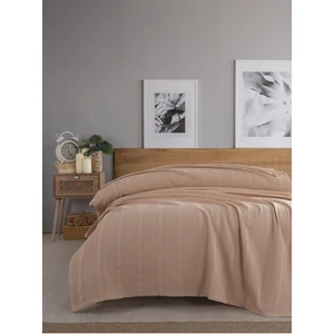 SEVİM %100 Pamuk, Çift Kişilik Waffle Pike 210x230 cm – Kapuçino