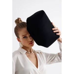 HEYBE'S Kadın Siyah Clutch Çanta Portföy El Çantası