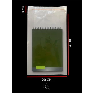 HG Tedarik 100 Adet 20X35 cm Bantlı Yapışkanlı Şeffaf Opp Jelatin Poşet ( 20X30+5)