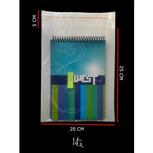Hg Ambalaj 100 Adet 20X30 cm Bantlı Yapışkanlı Şeffaf Opp Jelatin Poşet ( 20X25+5)