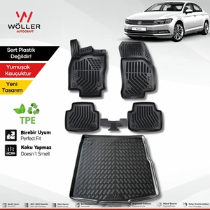 Vw Passat B8 Paspas Bagaj Havuzu Set 2015 2023 Arası 3D Wöller Ultraflex Set
