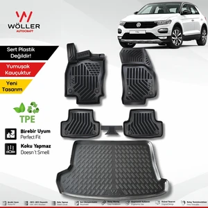 Vw T-Roc Paspas Bagaj Havuzu Set 2016 Sonrası 3D Wöller Ultraflex Set
