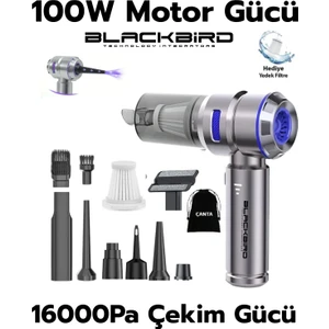 MK-5803 16000PA Kablosuz Araç Süpürgesi | 3 Kademeli Güç | Şarjlı El Süpürgesi