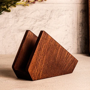 Baro - Ahşap Peçetelik Masaüstü Peçete Organizeri