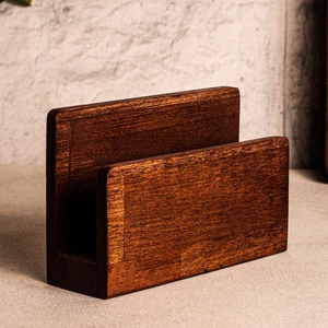 Vero - Ahşap Peçetelik Masaüstü Peçete Organizeri